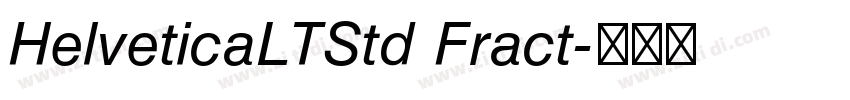 HelveticaLTStd Fract字体转换